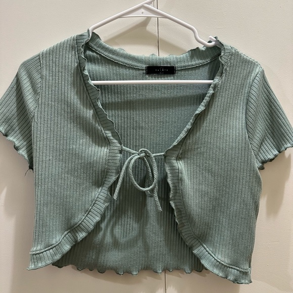 mint green tie top! - Picture 2 of 3